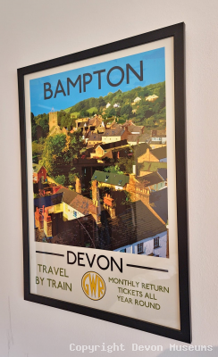 Vintage style railway poster, Bampton , print only (unframed) product photo